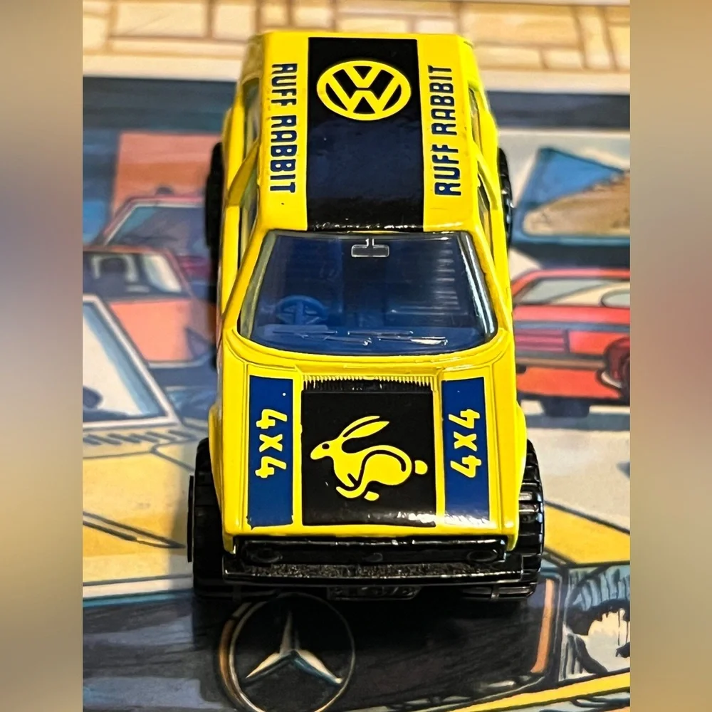 Vintage 1981 Matchbox Romping Rabbit 4x4 VW Ruff Rabbit Yellow England Lesney - Picture 3 of 8